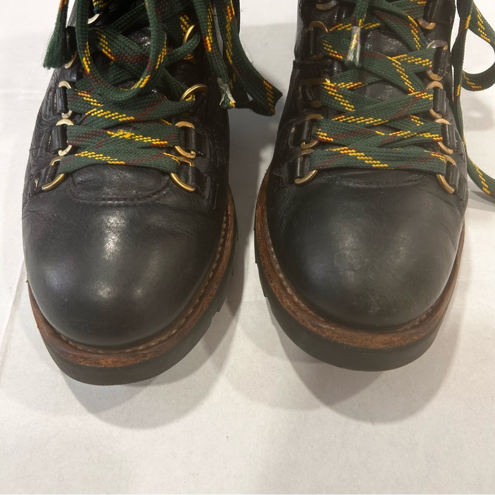 Frye Alta Hiker Womens Ankle Leather Boots‎ SZ 9M black Combat Western steampunk - Picture 14 of 16